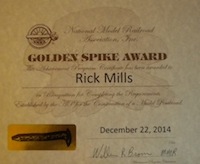 Winner, NMRA Golden Spike Award