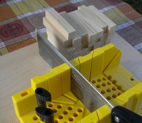 Wood blocks cut to size