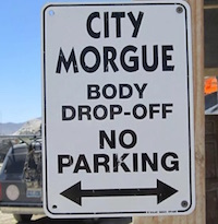 morgue sign