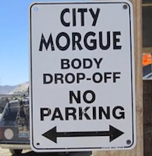 morgue sign